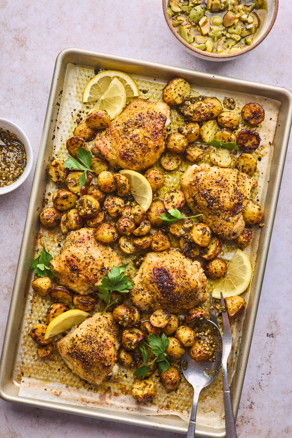 Sheet Pan Chicken Thighs with Vegetables