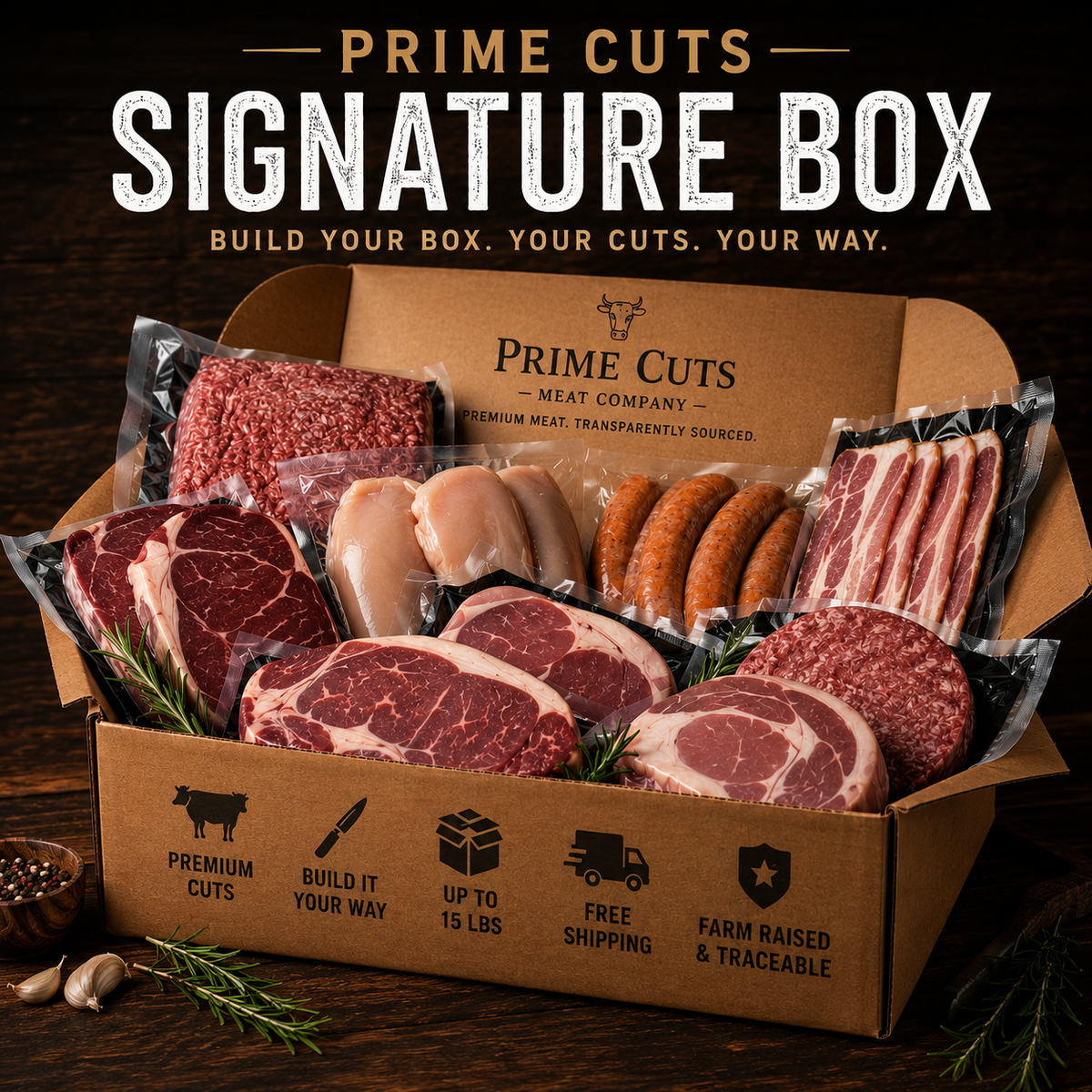 Prime Cuts Signature Box (Choose 9 Proteins)
